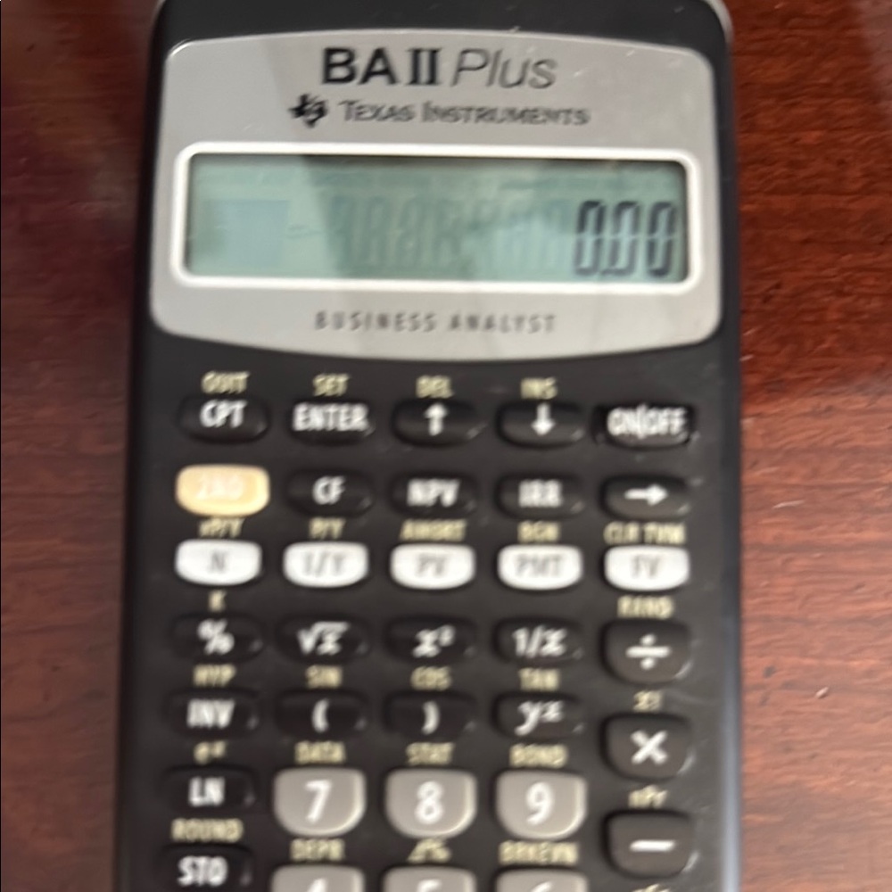 Texas Instruments BA II Plus Black and Gray Calculator - Picture 2 of 3